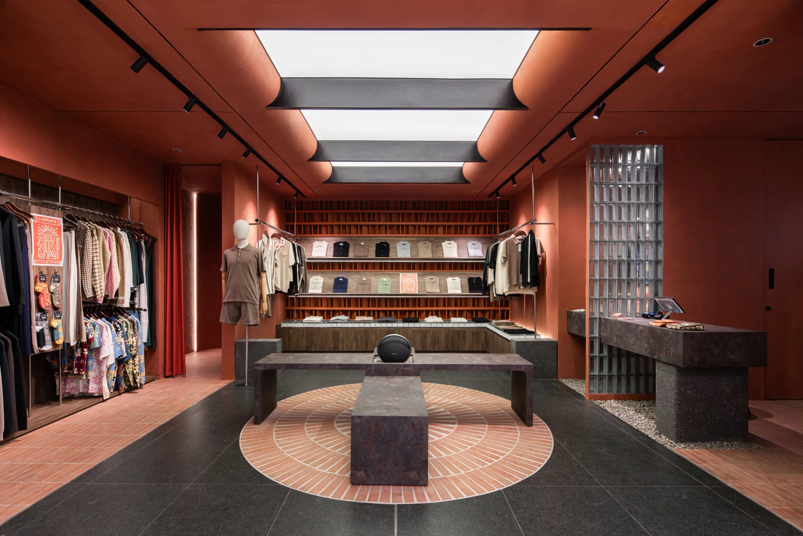 NSB PS, A quiet backdrop for a bold brand; commercial architecture in Plaza Senayan, Jakarta Pusat by Senawa