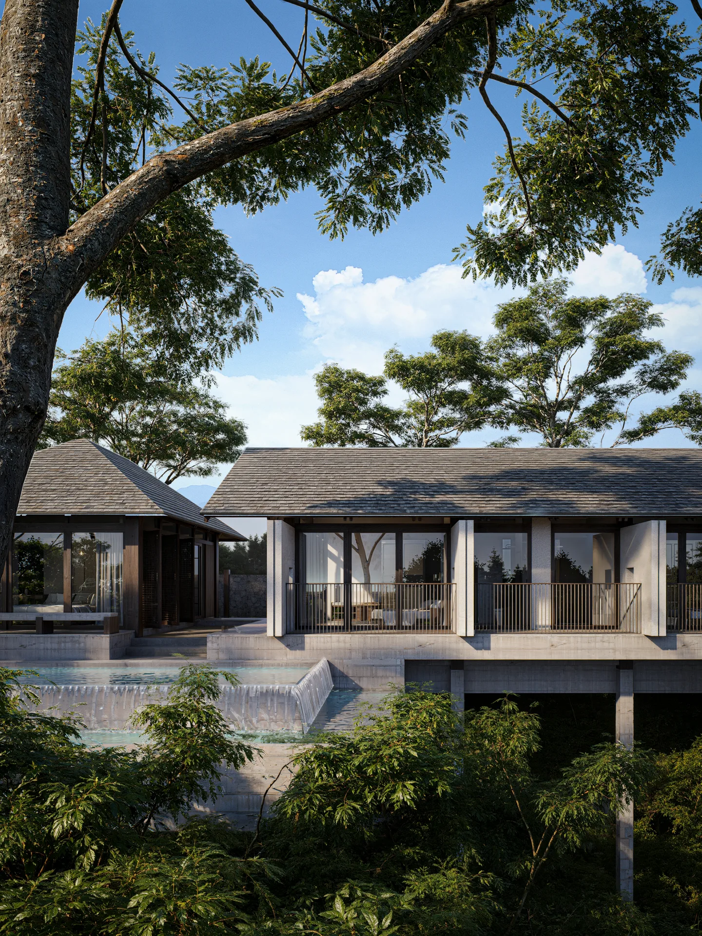 K Villa, residential architecture in Ubud, Bali by Senawa (view 2)