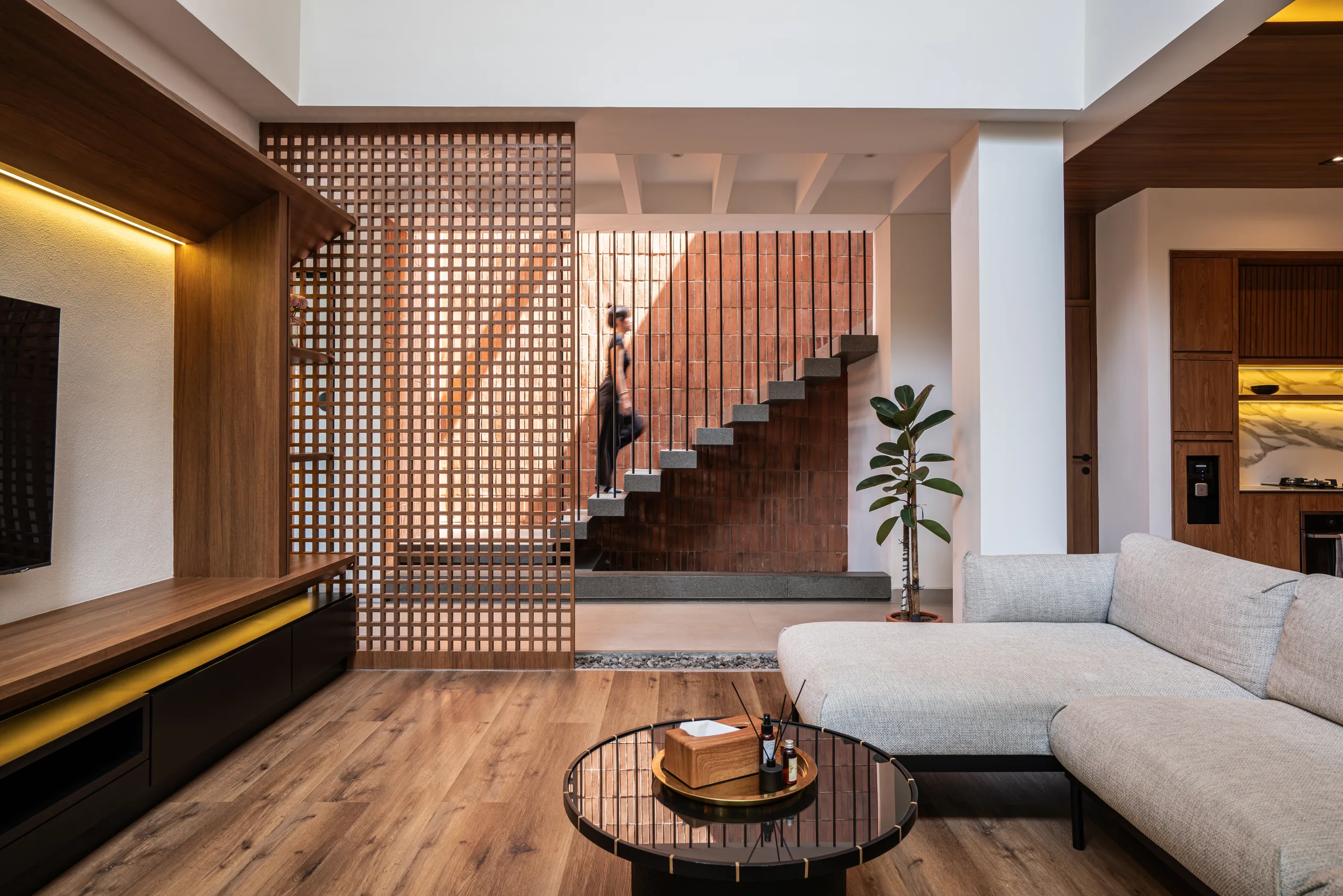 AM House, Light, airflow, and material warmth; residential architecture in Cinere, Depok by Senawa (view 2)