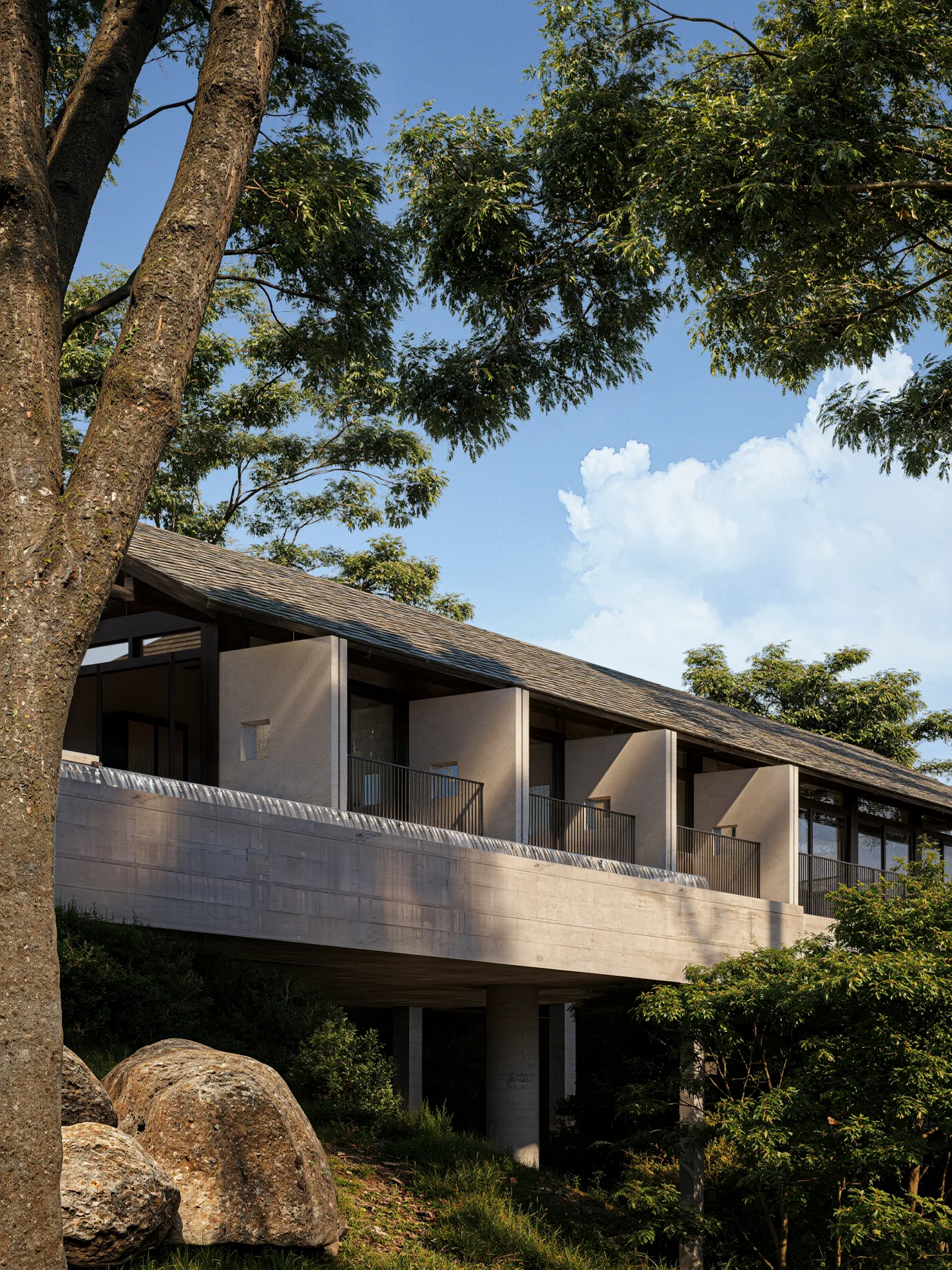 K Villa, residential architecture in Ubud, Bali by Senawa (view 3)