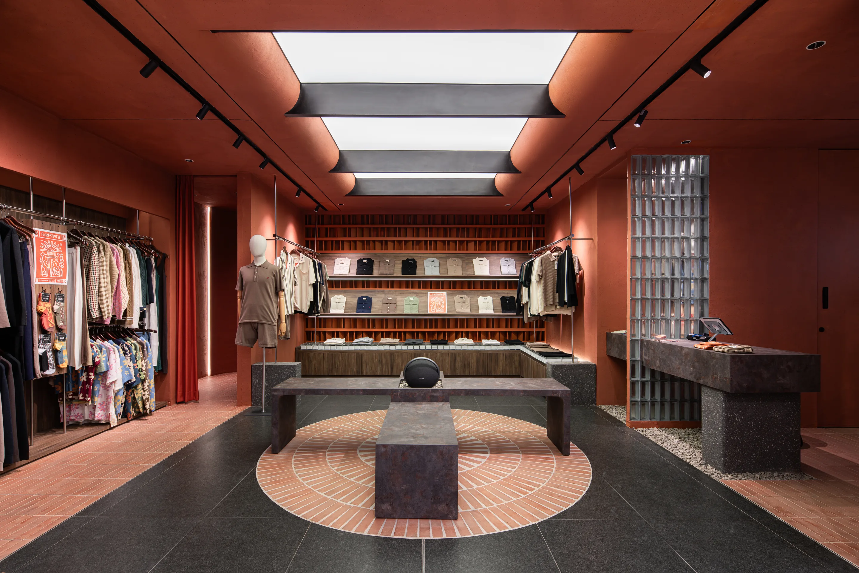 NSB PS, A quiet backdrop for a bold brand; commercial architecture in Plaza Senayan, Jakarta Pusat by Senawa
